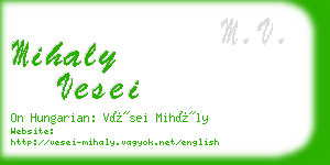 mihaly vesei business card